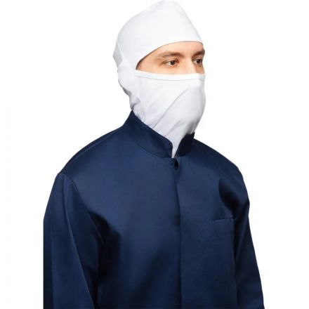 Балаклава  трикотаж ХАССП плотность 120 г. р-р универсальный цв.белый