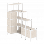 Loft Угловой внутренний стеллаж наборный VR.L-42 Денвер светлый/Белый металл 862*1694*1869
