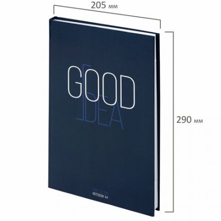 Блокнот БОЛЬШОЙ ФОРМАТ (205х290 мм) А4, 128 л., твердый, клетка, STAFF, "Good Idea", 114406 Блокнот БОЛЬШОЙ ФОРМАТ (205х290 мм) А4, 128 л., твердый, клетка, STAFF, "Good Idea", 114406