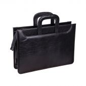 Портфель OfficeSpace "Irena", кожзам, черный, 2 отделения, молния, задвиг. ручки Портфель OfficeSpace "Irena", кожзам, черный, 2 отделения, молния, задвиг. ручки