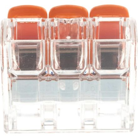 Клемма WAGO 221-613 3-проводная с рычагом (30 штук в упаковке)