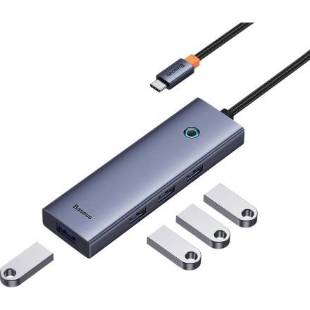 Разветвитель USB Baseus UltraJoy 4-Port Sp.Grey C-USB3.0 B0005280A813-03 Разветвитель USB Baseus UltraJoy 4-Port Sp.Grey C-USB3.0 B0005280A813-03