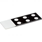 Стекло предметное 25х75х1,1 с 6-ю окошками СП-6  (50 шт/уп)