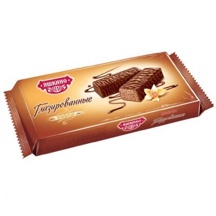 Вафли глазированные Яшкино 200г  ЯВ 210
