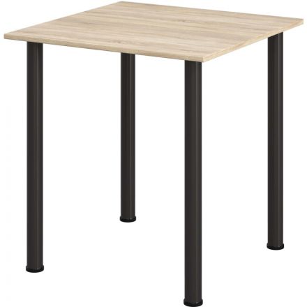 Стол обеденный Комус МДС 70х70 д.сонома/черный