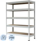 Стеллаж металлический 0MX_P_МС-Т 18765-2.5   с 5-ю полками 1855х785х2500