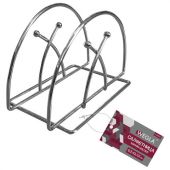 Салфетница овальная 8,2х13х7,2 см, CLASSIC, хром, WEGLA (ВЕГЛА), 700237