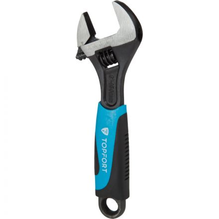 Ключ разводной 150 мм TOPFORT из углеродистой стали, пластиковая ручка