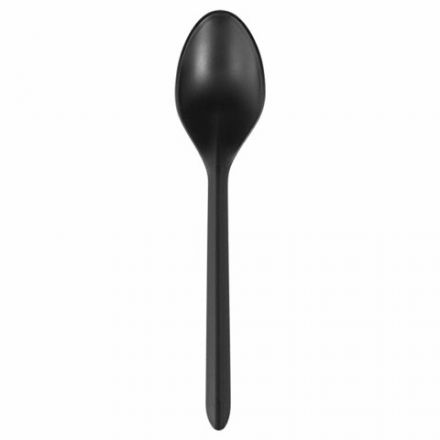 Ложка столовая одноразовая полипропиленовая 173 мм, черная, ПРЕМИУМ, ВЗЛП, 4033Ч