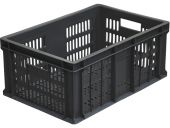 Ящик 600х400х250 с перфорацией чёрный Ящик 600х400х250 с перфорацией чёрный