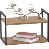 Полка TI_настен/настоль Комус Онега-6 250х450 мет чер/ЛДСП дуб вотан