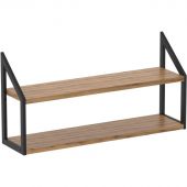 Полка TI_настен/настоль Комус Онега-8 150х600 мет чер/ЛДСП дуб вотан