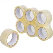 Клейкая лента упаковочная 48мм х 66м 43 мкр прозрачная 6 шт/уп СПб