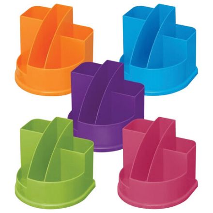 Подставка-органайзер BRAUBERG STYLE COLOR, 5 отделений, 132х122х108 мм, ассорти, 238095