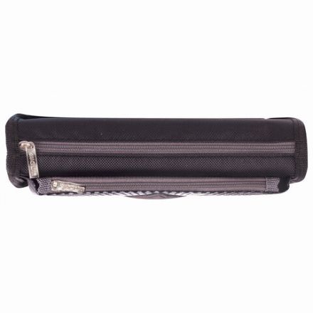 Пенал мягкий ЮНЛАНДИЯ, 2 отделения, полиэстер, "Shark", черный, 21х6х9 см, 270271