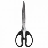 Ножницы BRAUBERG "Classic", 185 мм, чёрные, классической формы, 2-х сторонняя заточка, 230934