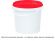 Ведро п/п 1л. круглое, с белой крышкой, NEW цв. белый