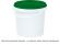 Ведро п/п 1л. круглое, с белой крышкой, NEW цв. белый