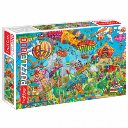 Пазл картонный 1000 элементов АССОРТИ, 10 дизайнов, 480х680 мм, HATBER