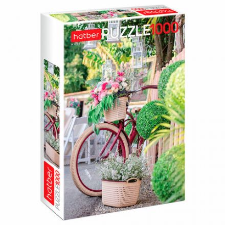 Пазл картонный 1000 элементов АССОРТИ, 10 дизайнов, 480х680 мм, HATBER