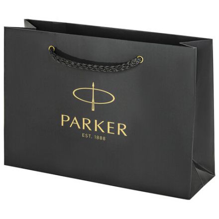 Ручка шариковая PARKER "Jotter Core Stainless Steel GT", ежедневник А5 коричневый, пакет, 880890