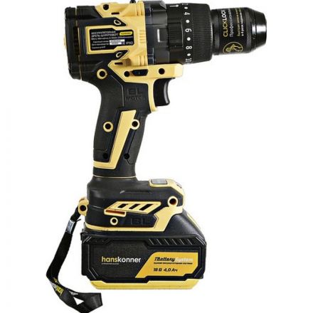 Дрель акк б/щ удар Hanskonner PLATINUM,18В,1BatterySystem HCD18165BLI