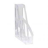 Лоток для бумаг вертикальный СТАММ "Лидер", прозрачный, ширина 75мм Лоток для бумаг вертикальный СТАММ "Лидер", прозрачный, ширина 75мм