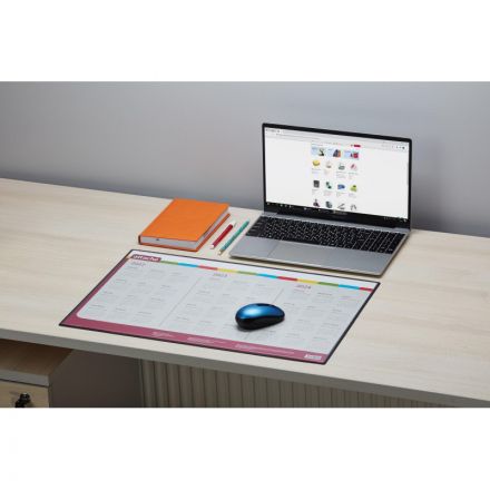 Коврик на стол Attache 380x590 мм с календарем на 3 года черный (с прозрачным верхним листом)