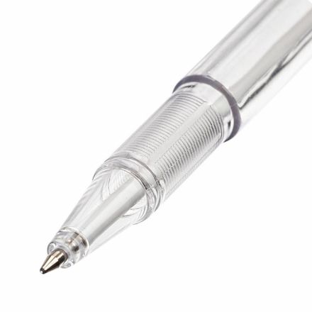 Ручка шариковая на зеленой подставке Beifa синяя на липучке с пружиной (толщина линии 0.5 мм)