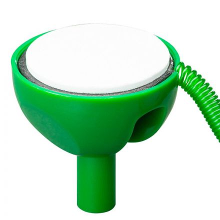 Ручка шариковая на зеленой подставке Beifa синяя на липучке с пружиной (толщина линии 0.5 мм)