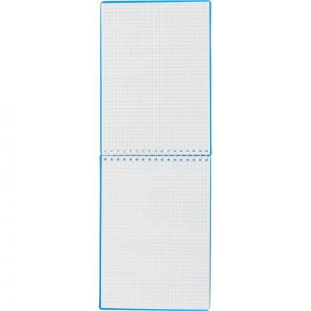 Блокнот А5 80 л. Attache Economy, мет.гребень,пласт.обл,синий, клетка