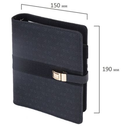 Ежедневник-органайзер недатированный В6 150х190 мм BRAUBERG "Orion", под кожу, 160 л., черный, 116209 Ежедневник-органайзер недатированный В6 150х190 мм BRAUBERG "Orion", под кожу, 160 л., черный, 116209