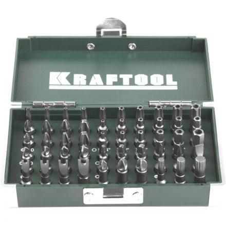 Набор бит KRAFTOOL X-Drive кованых, Cr-Mo, 50 предм, в боксе (26065-H50)