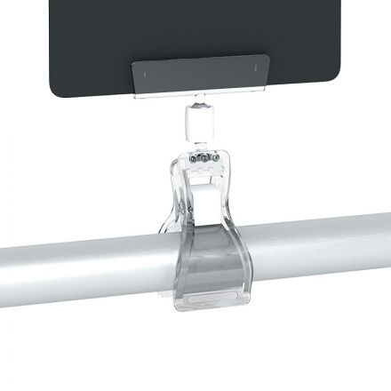 Ценникодержатель на прищепке пластиковый прозрачный (10 штук в упаковке) СПб