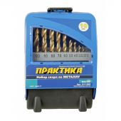 Набор сверл по металлу ПРАКТИКА Мастер 10 шт 1 - 10 мм в кассете 911-956 Набор сверл по металлу ПРАКТИКА Мастер 10 шт 1 - 10 мм в кассете 911-956
