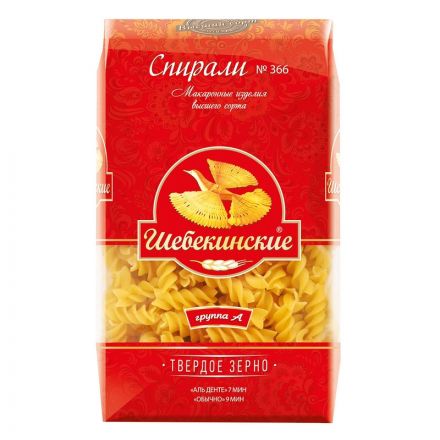 Макароны изделия Шебекинские Спирали 366, 450г Макароны изделия Шебекинские Спирали 366, 450г