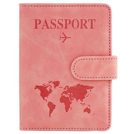 Обложка для паспорта и документов с защитой от считывания, 9 карманов, магнит, экокожа, розовая, BRAUBERG, 238755