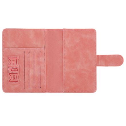 Обложка для паспорта и документов с защитой от считывания, 9 карманов, магнит, экокожа, розовая, BRAUBERG, 238755