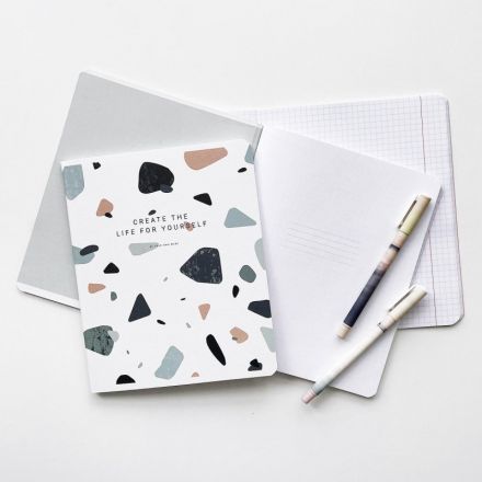 Тетрадь общая А5 48л.клетка,скрепка,Be Different,Terrazzo,N3594