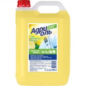 Средство для мытья посуды Адриоль гель с ароматом лимона 5л