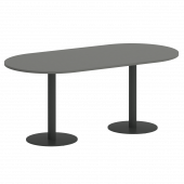 Home Office Стол овальный VR.SP-5-180.1 Металлик/Антрацит металл 1800*900*750