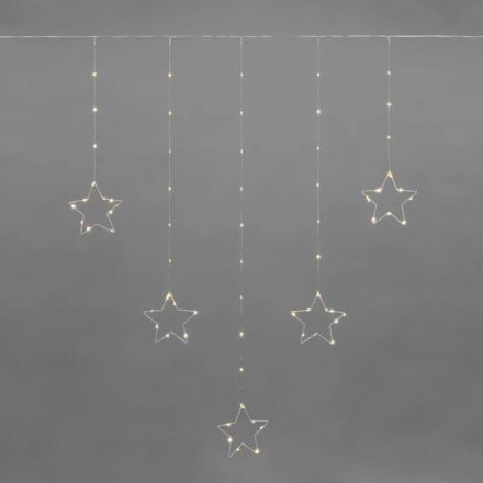 Гирлянда Светодиодная занавес из росы Звезды ТЕП БЕЛ USB+пульт,315-846