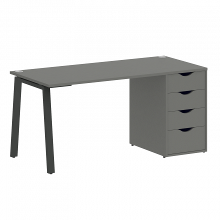 Home Office Стол письменный VR.SP-3-158.4.A Металлик/Антрацит металл 1580*720*750