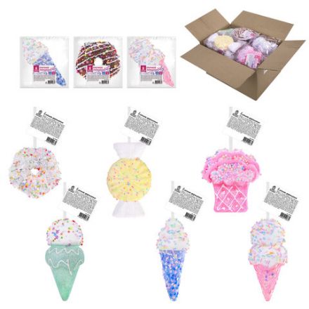 Украшение ёлочное (1 шт.), "Сладости", 8 см, ассорти 25 дизайнов, ЗОЛОТАЯ СКАЗКА, 592581