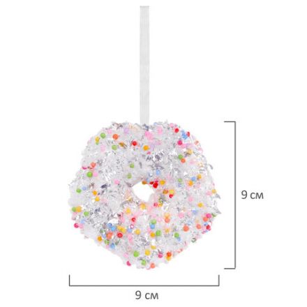 Украшение ёлочное (1 шт.), "Сладости", 8 см, ассорти 25 дизайнов, ЗОЛОТАЯ СКАЗКА, 592581