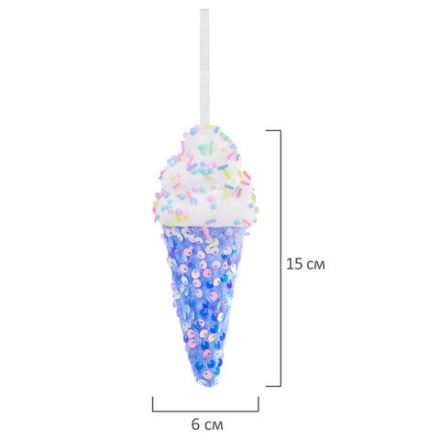 Украшение ёлочное (1 шт.), "Сладости", 8 см, ассорти 25 дизайнов, ЗОЛОТАЯ СКАЗКА, 592581