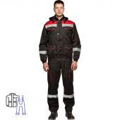 Костюм рабочий летний муж.Антей СОП черн/красн (КПК) 44-46 (88-92)/170-176