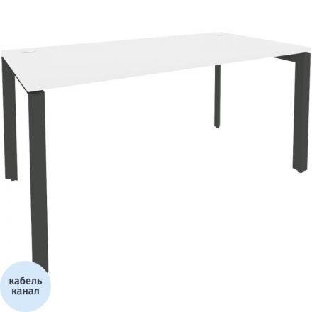 Стол KYN_0MX_ONIX-П П на м/к O.MP-SP-4.8 белый бриллиант/антрацит Ш1580