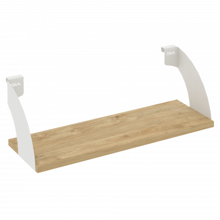 Навесные полки. Кронштейны+ЛДСП полка 600мм MAN-41-6 Тиквуд светлый/Белый металл 600*220*200 Навесные полки. Кронштейны+ЛДСП полка 600мм MAN-41-6 Тиквуд светлый/Белый металл 600*220*200