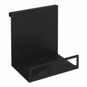 Навесной лоток для бумаг вертикальный широкий MAN-23 Чёрный металл 230*180*250